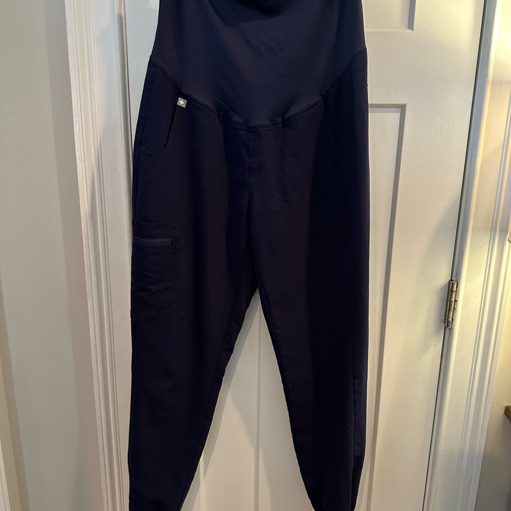 Figs Maternity Jogger Scrub Pants Navy
